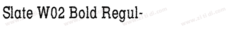 Slate W02 Bold Regul字体转换